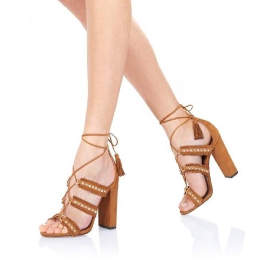 Aquazzura Tulum 105 Studded Suede Sandals